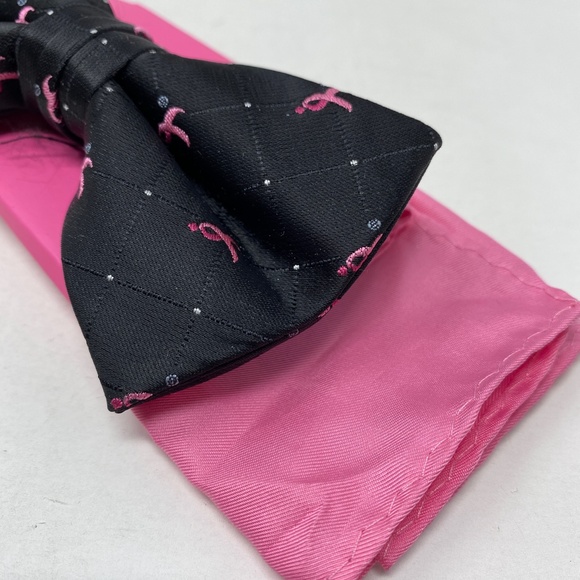 Susan G Komen Bow Tie & Pocket Square Combo - Picture 2 of 4